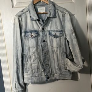 Mens distressed Aeropostale jean jacket